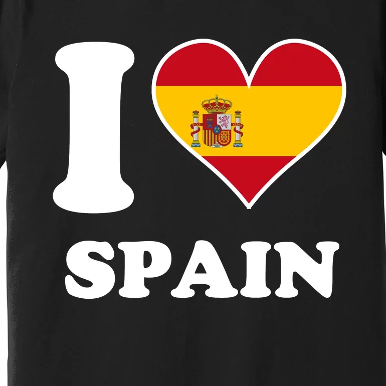 I Love Spain Spanish Flag Heart Premium T-Shirt