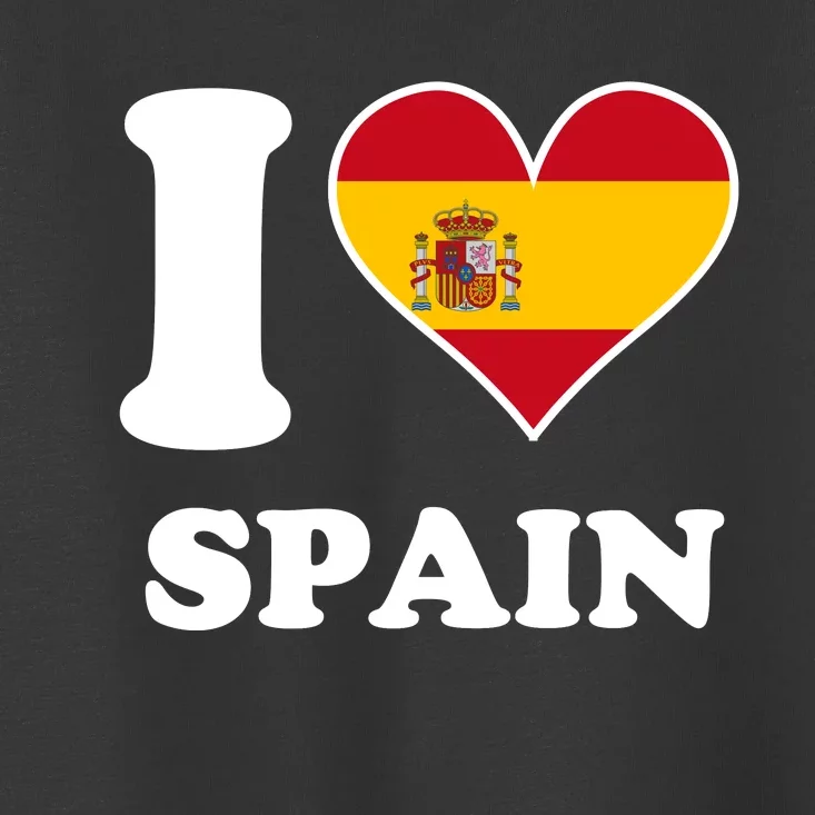 I Love Spain Spanish Flag Heart Toddler T-Shirt