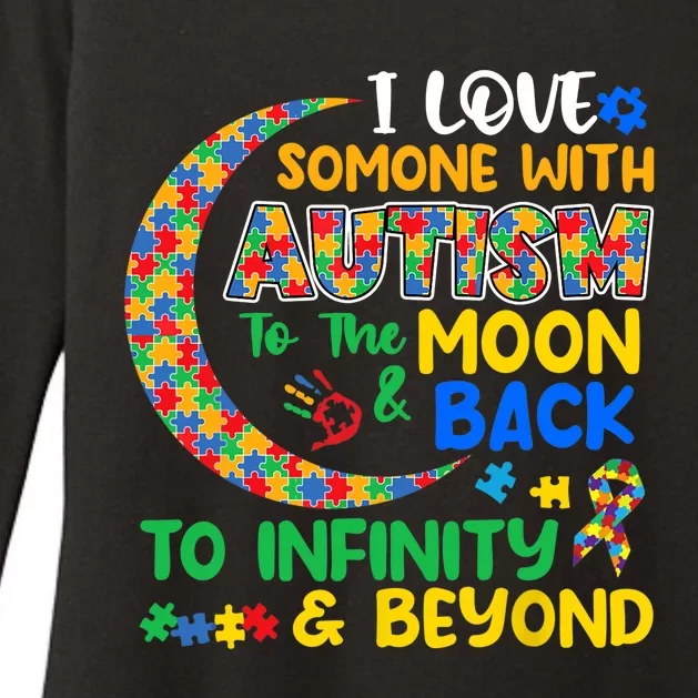 I Love Someone With Autism Dad Mom Autism Awareness Autistic Womens CVC Long Sleeve Shirt