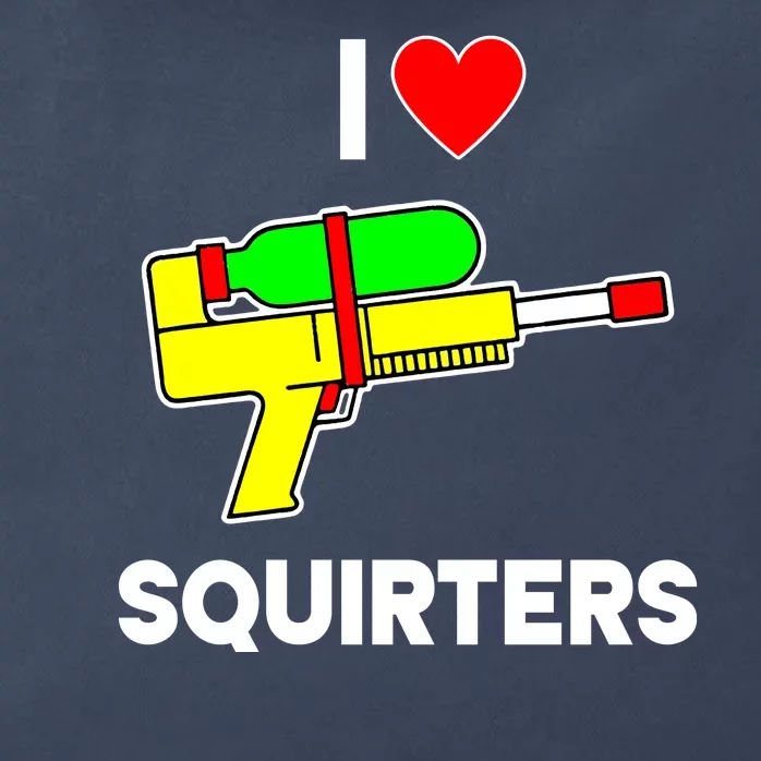 I Love Squirters Funny Zip Tote Bag