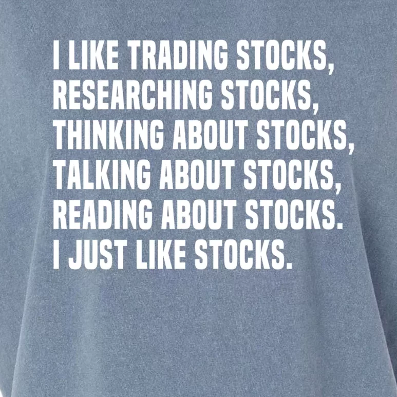 I Like Stocks Funny Day Trader Stock Market Gift Garment-Dyed Women's Muscle Tee