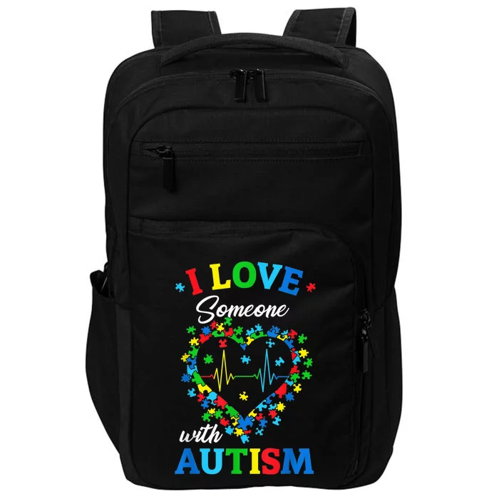 I Love Someone with Autism Awareness  Wo kid Shirt Impact Tech Backpack