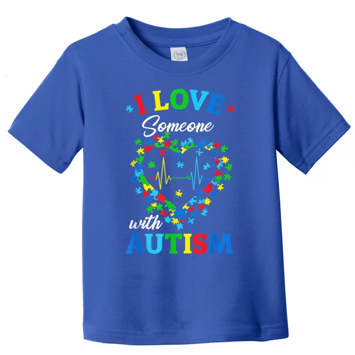 I Love Someone with Autism Awareness  Wo kid Shirt Toddler T-Shirt