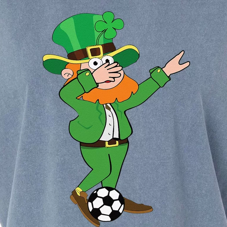 Irish Leprechaun Soccer Dab Pose Saint Patrick's Day Garment-Dyed Women's Muscle Tee