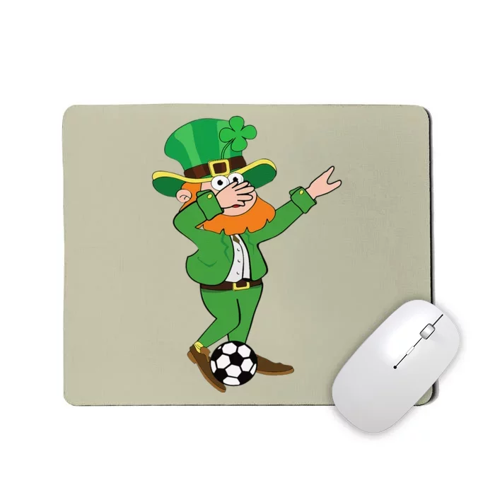 Irish Leprechaun Soccer Dab Pose Saint Patrick's Day Mousepad