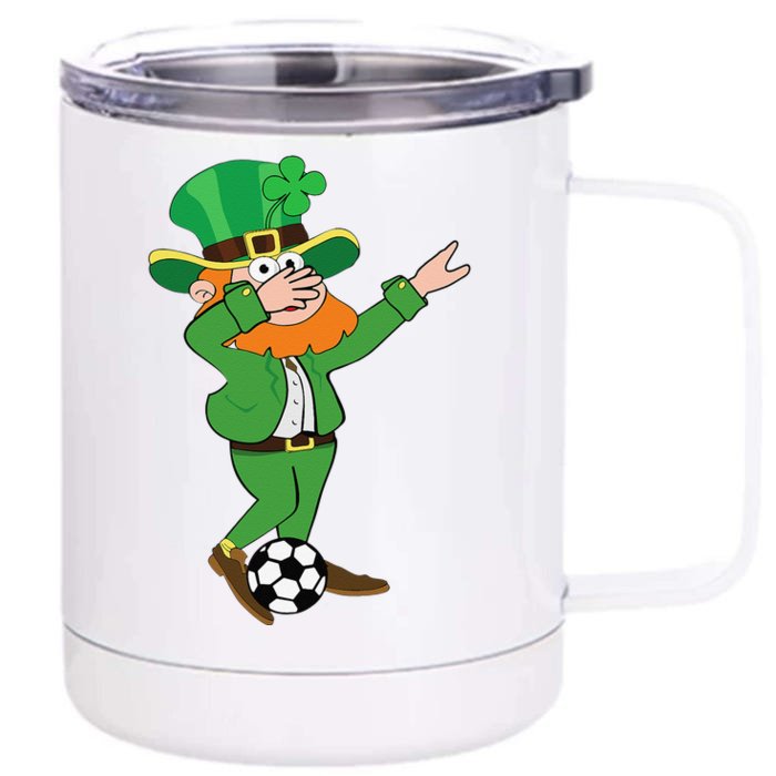 Irish Leprechaun Soccer Dab Pose Saint Patrick's Day Front & Back 12oz Stainless Steel Tumbler Cup