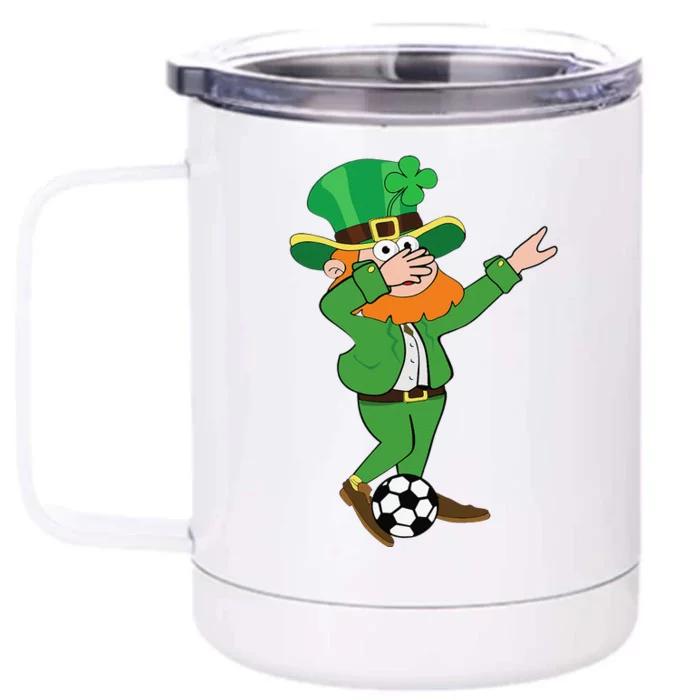 Irish Leprechaun Soccer Dab Pose Saint Patrick's Day Front & Back 12oz Stainless Steel Tumbler Cup