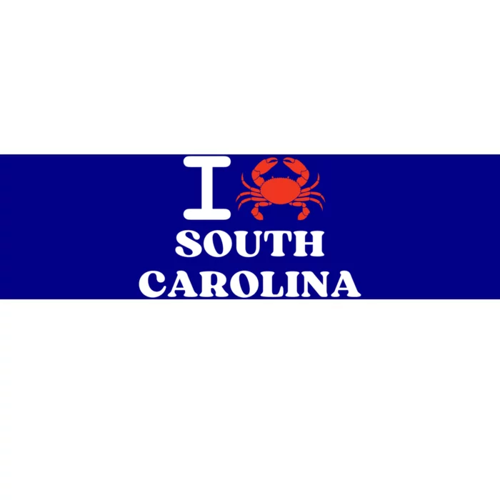 I Love South Carolina Crab Shellfish National Seafood Month Meaningful Gift Bumper Sticker