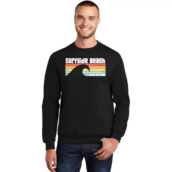 I Love Surfside Beach South Carolina Atlantic Ocean Wave Sc Sweatshirt