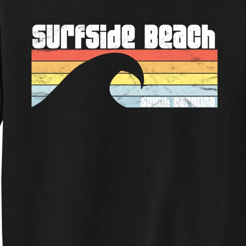 I Love Surfside Beach South Carolina Atlantic Ocean Wave Sc Sweatshirt