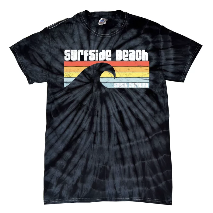 I Love Surfside Beach South Carolina Atlantic Ocean Wave Sc Tie-Dye T-Shirt