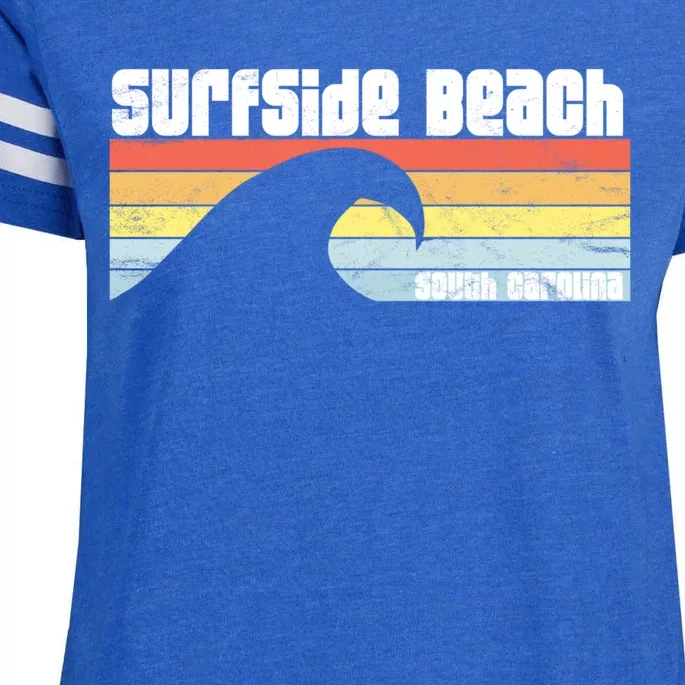 I Love Surfside Beach South Carolina Atlantic Ocean Wave Sc Enza Ladies Jersey Football T-Shirt