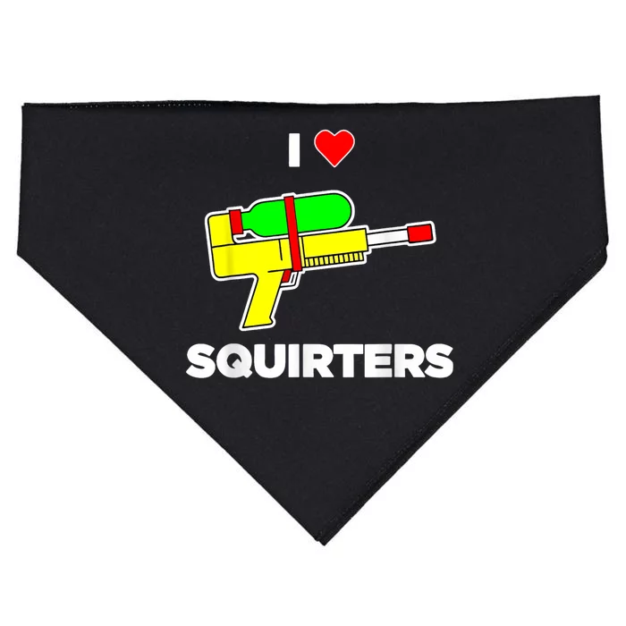 I Love Squirters Quote USA-Made Doggie Bandana