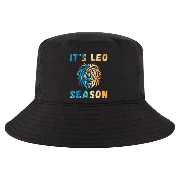 It's Leo Season Celtic Design Retro Colors Lion Zodiac Cool Comfort Performance Bucket Hat