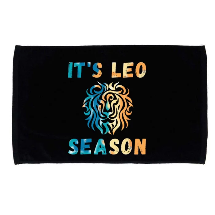 It's Leo Season Celtic Design Retro Colors Lion Zodiac Microfiber Hand Towel