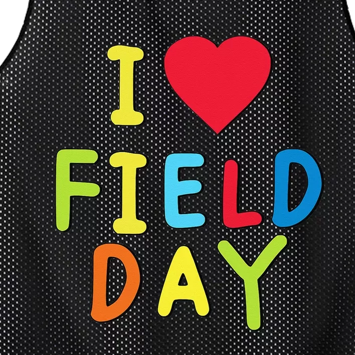 I Love School Field Day Mesh Reversible Basketball Jersey Tank