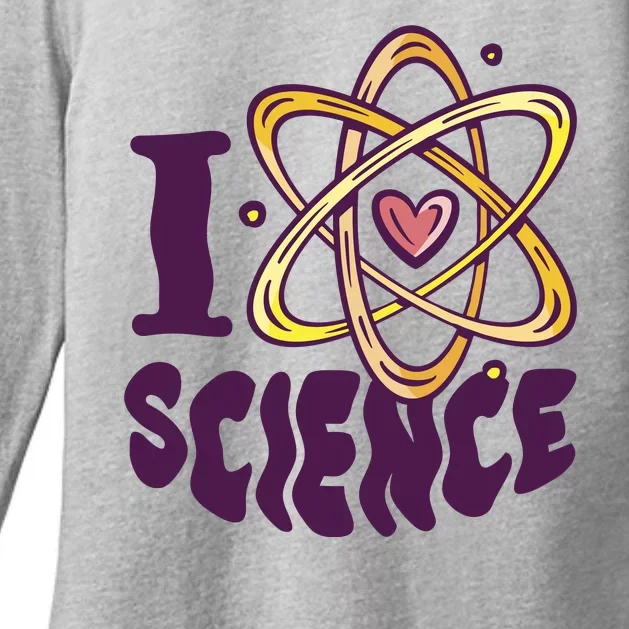 I Love Science Womens CVC Long Sleeve Shirt