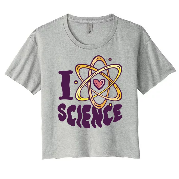 I Love Science Women's Crop Top Tee