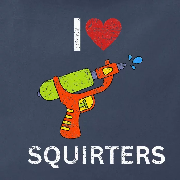 I Love Squirters Zip Tote Bag