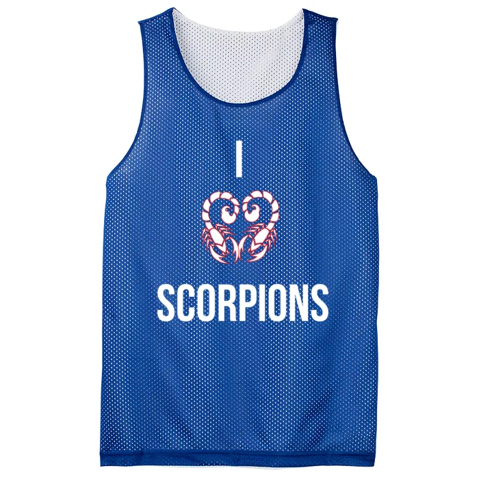 I Love Scorpions Scorpion Fans Scorpio Zodiac Sign Funny Gift Mesh Reversible Basketball Jersey Tank