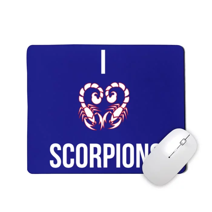 I Love Scorpions Scorpion Fans Scorpio Zodiac Sign Funny Gift Mousepad