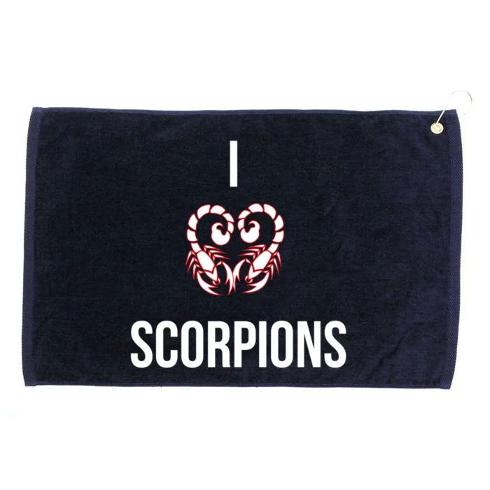 I Love Scorpions Scorpion Fans Scorpio Zodiac Sign Funny Gift Grommeted Golf Towel