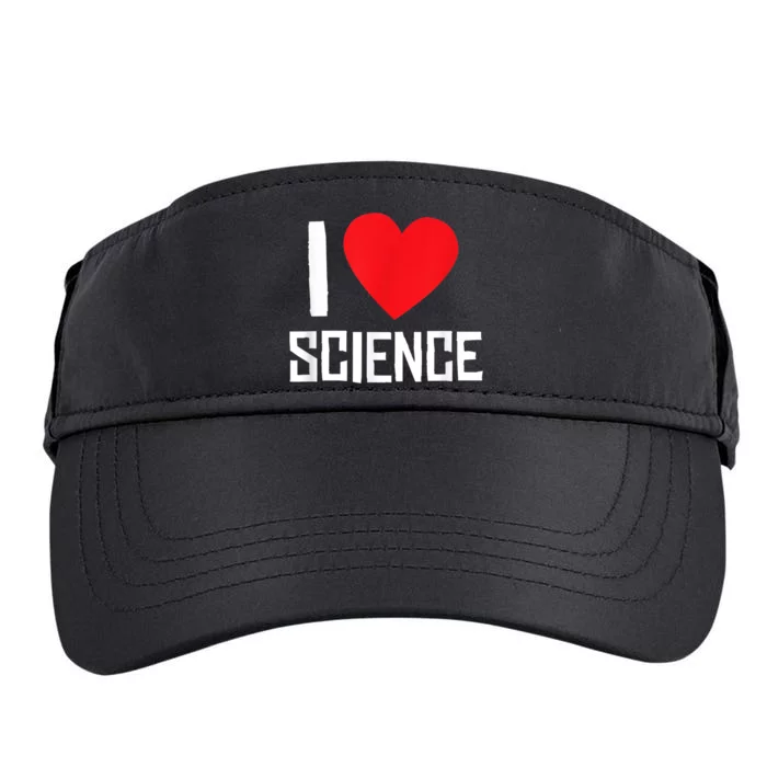 I Love Science Heart Nerd Adult Drive Performance Visor