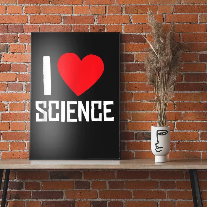 I Love Science Heart Nerd Poster