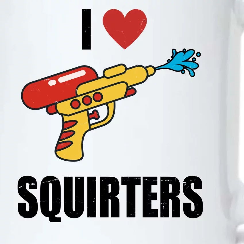 I Love Squirters Funny Water Gun Black Color Changing Mug