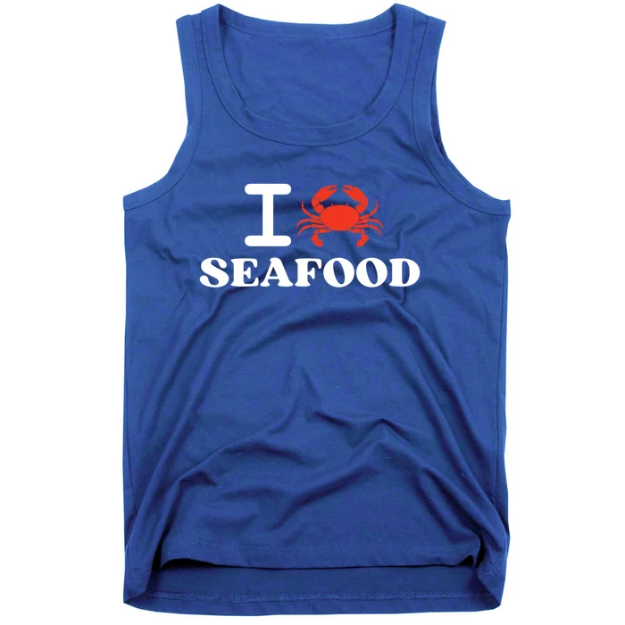 I Love Seafood Crab Shellfish National Seafood Month Gift Tank Top