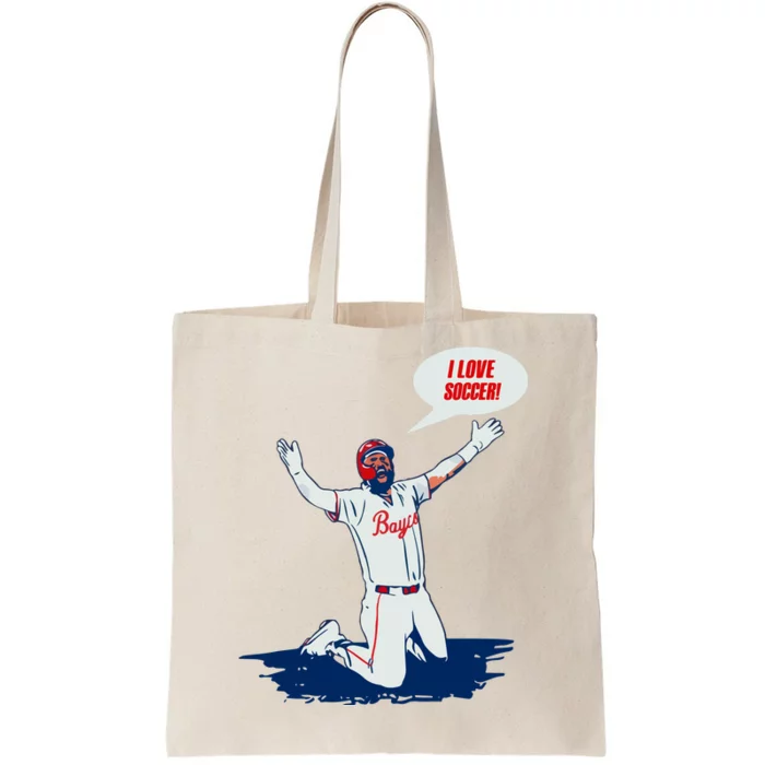 I Love Soccer Tote Bag