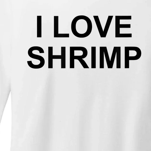 I Love Shrimp Womens CVC Long Sleeve Shirt