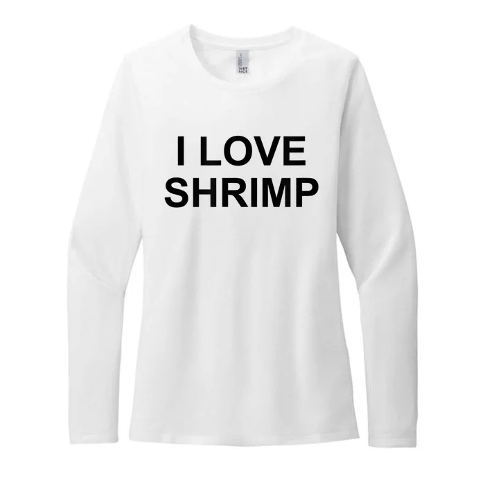 I Love Shrimp Womens CVC Long Sleeve Shirt