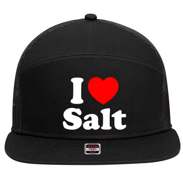 I Love Salt 7 Panel Mesh Trucker Snapback Hat