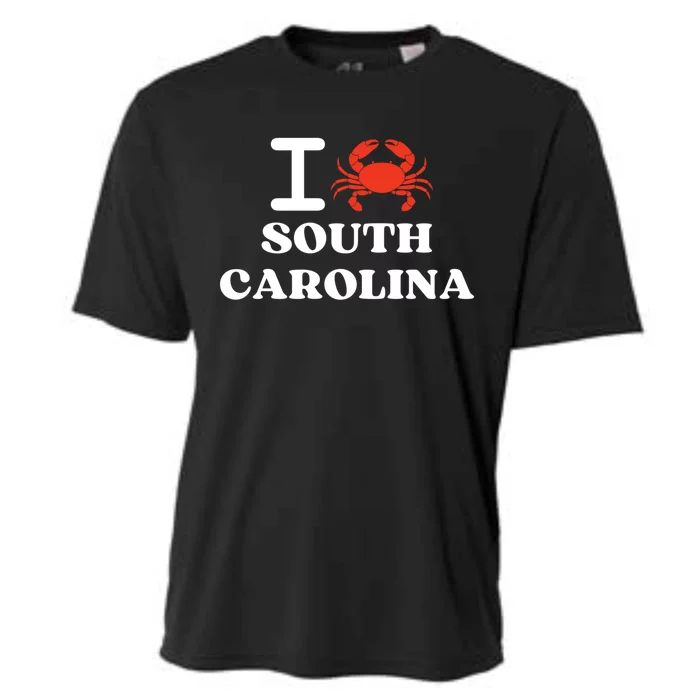 I Love South Carolina Crab Shellfish National Seafood Month Gift Cooling Performance Crew T-Shirt