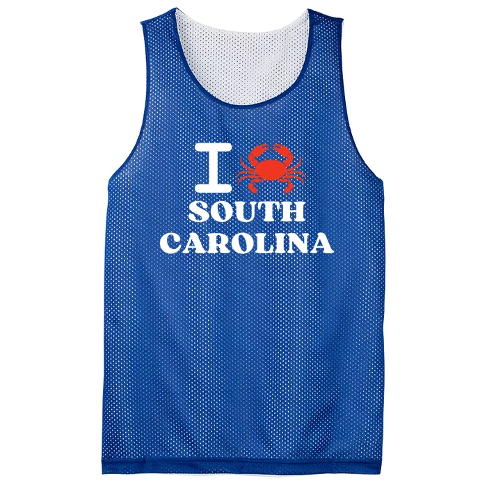 I Love South Carolina Crab Shellfish National Seafood Month Gift Mesh Reversible Basketball Jersey Tank