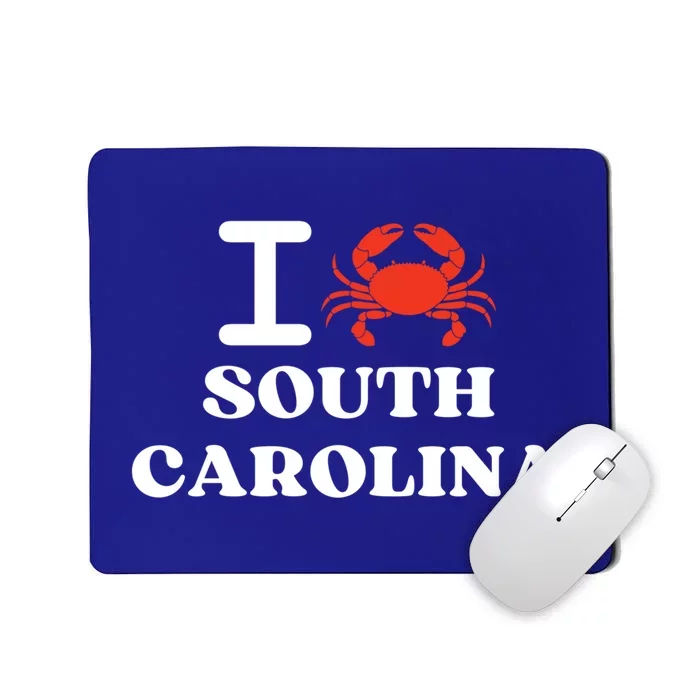 I Love South Carolina Crab Shellfish National Seafood Month Gift Mousepad