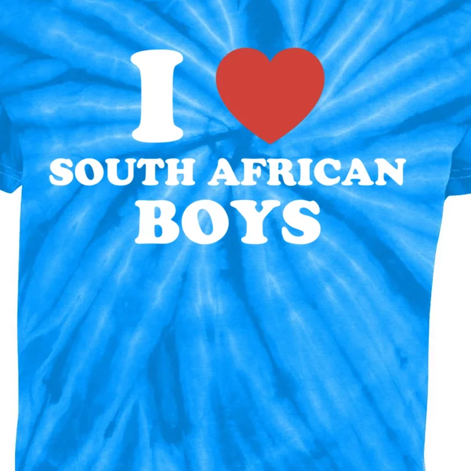 I Love South Africa From South African Gift Kids Tie-Dye T-Shirt