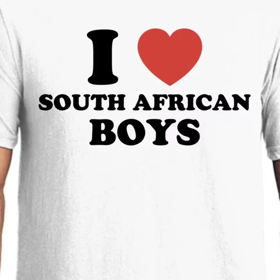 I Love South African From South Africa Funny Gift Pajama Set