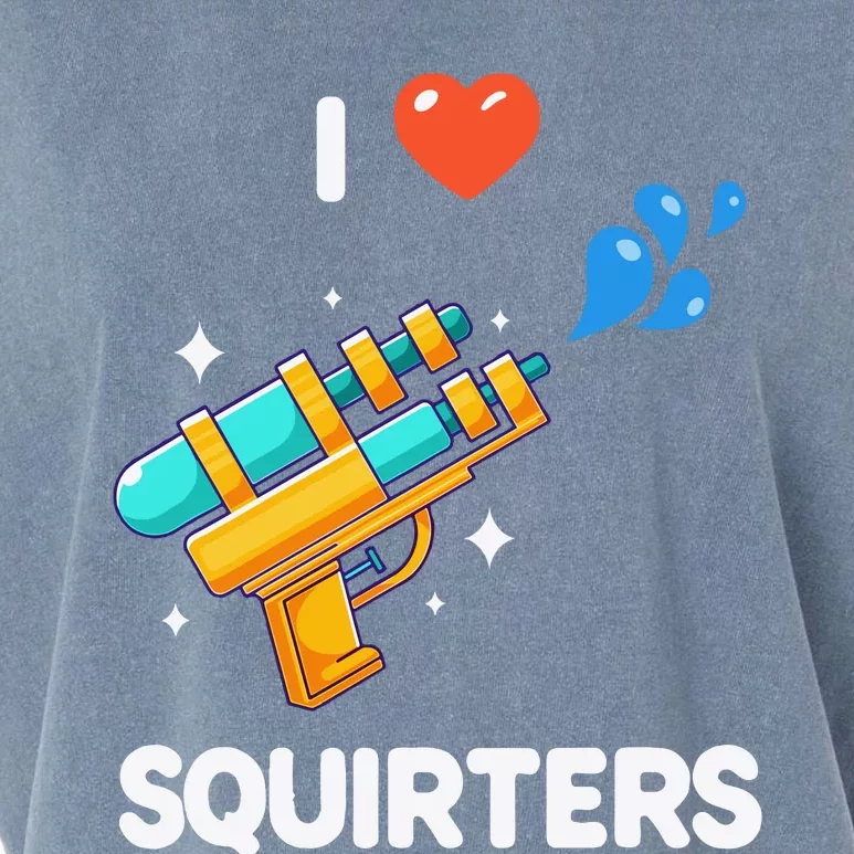 I Love Squirters Garment-Dyed Women's Muscle Tee