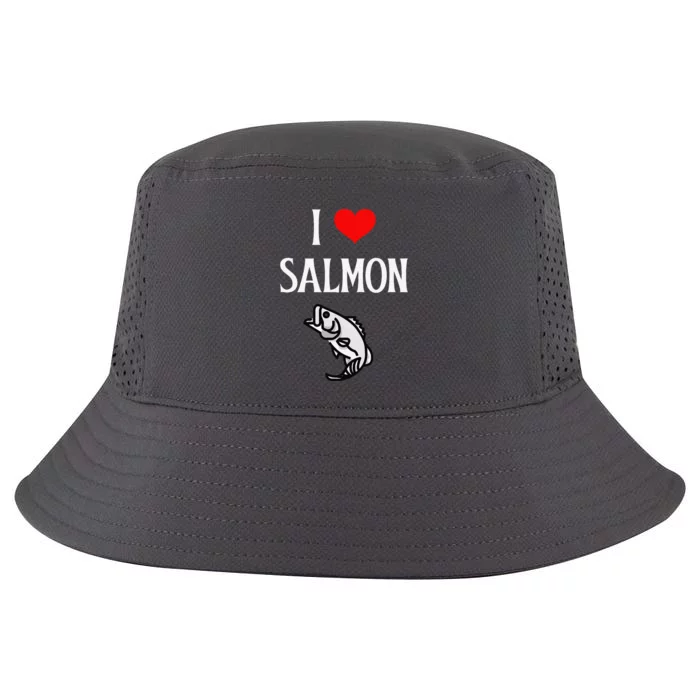 I Love Salmon I Heart Salmon Fishing Lover Fish Lover Cool Comfort Performance Bucket Hat