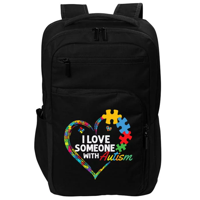 I Love Someone With Autism Heart Puzzle Impact Tech Backpack