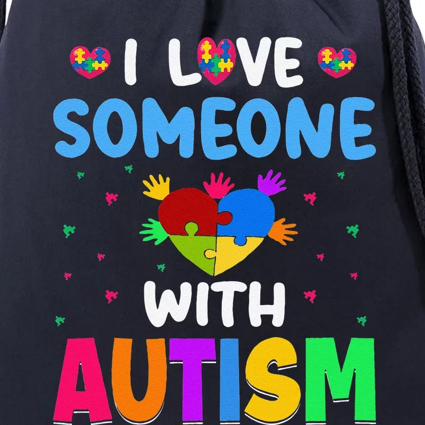 I Love Someone With Autism Gift Drawstring Bag