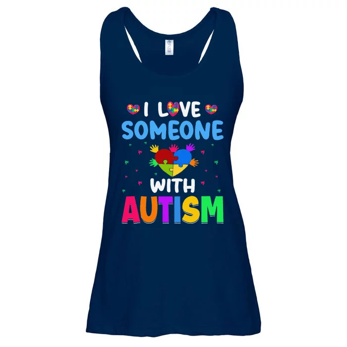 I Love Someone With Autism Gift Ladies Essential Flowy Tank