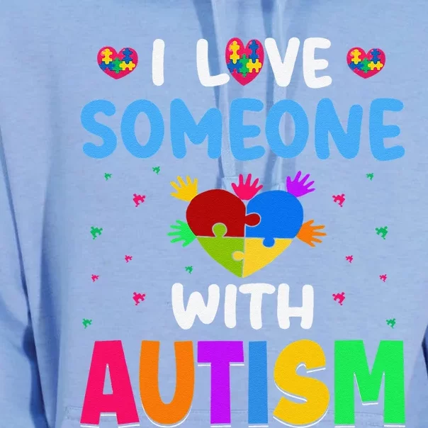 I Love Someone With Autism Gift Unisex Surf Hoodie