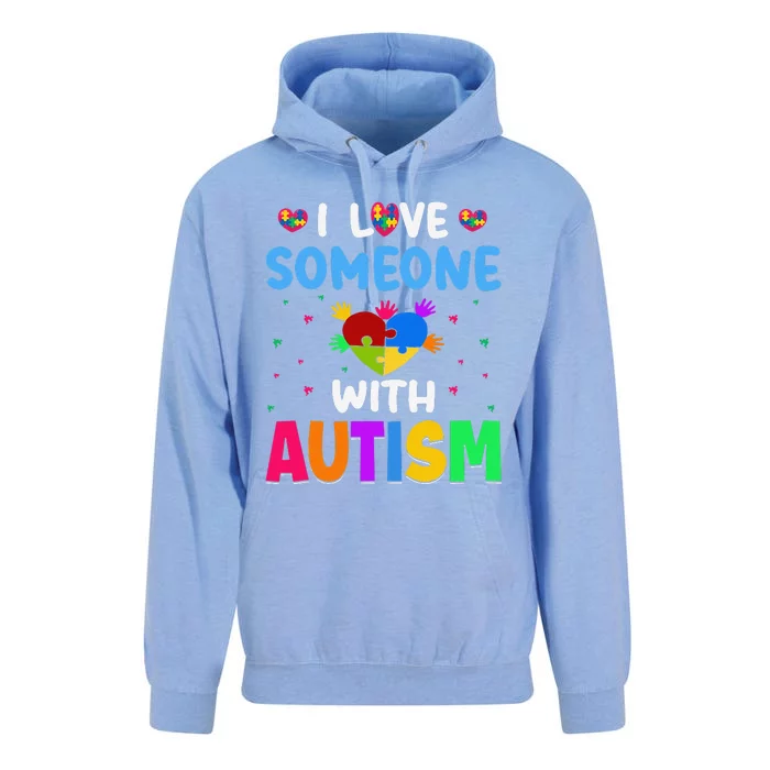 I Love Someone With Autism Gift Unisex Surf Hoodie