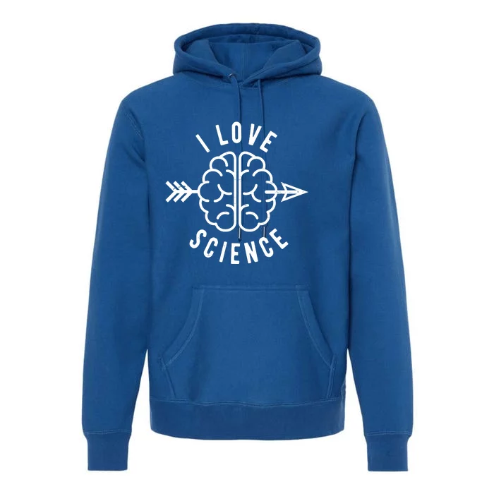 I Love Science Brain Premium Hoodie