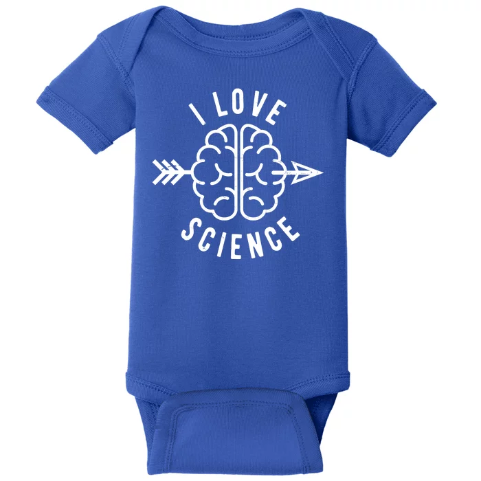 I Love Science Brain Baby Bodysuit