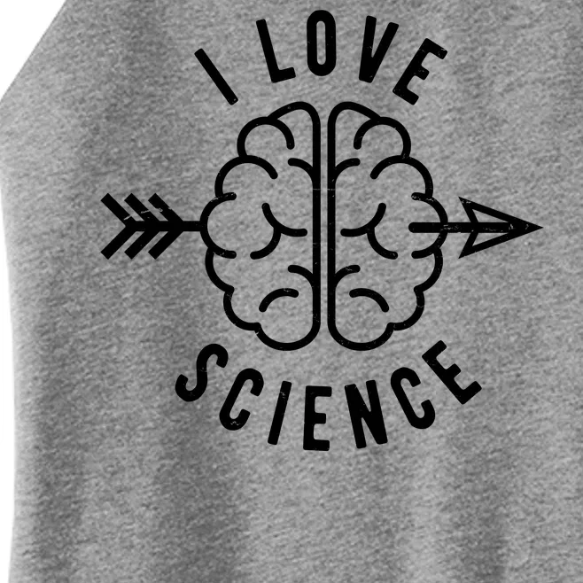 I Love Science Brain Women’s Perfect Tri Rocker Tank