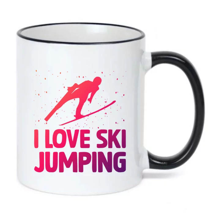 I Love Ski Jumping Winter Sports Ramp Lover SkiJumping Fan Gift Black Color Changing Mug